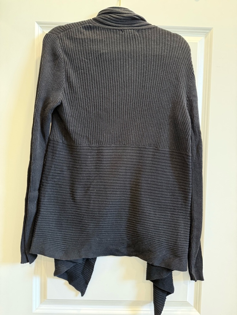 George Black Ribbed Open-Front Cardigan - Picture 2 of 2
